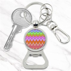 Pastel Waves Pattern Bottle Opener Key Chain by LalyLauraFLM