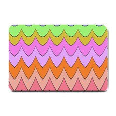 Pastel Waves Pattern Small Doormat by LalyLauraFLM