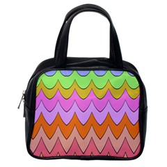 Pastel Waves Pattern Classic Handbag (one Side)