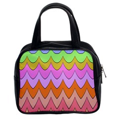 Pastel Waves Pattern Classic Handbag (two Sides)