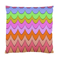 Pastel Waves Pattern Standard Cushion Case (two Sides)