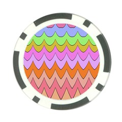 Pastel Waves Pattern Poker Chip Card Guard (10 Pack)