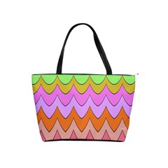 Pastel Waves Pattern Classic Shoulder Handbag