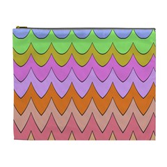 Pastel Waves Pattern Cosmetic Bag (xl) by LalyLauraFLM