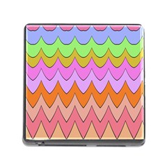 Pastel Waves Pattern Memory Card Reader (square) by LalyLauraFLM