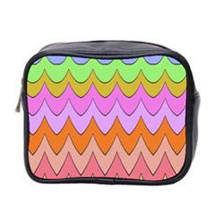 Pastel Waves Pattern Mini Toiletries Bag (two Sides)