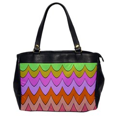 Pastel Waves Pattern Oversize Office Handbag by LalyLauraFLM