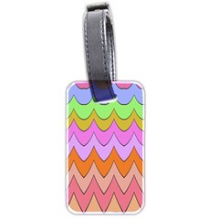 Pastel Waves Pattern Luggage Tag (two Sides)