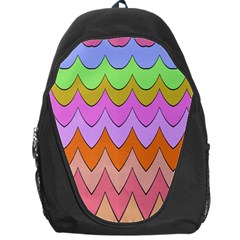 Pastel Waves Pattern Backpack Bag