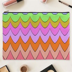 Pastel Waves Pattern Cosmetic Bag (xxxl)