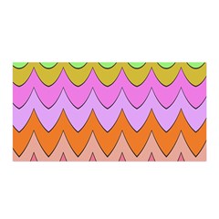 Pastel Waves Pattern Satin Wrap