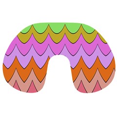 Pastel Waves Pattern Travel Neck Pillow