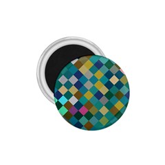 Rhombus Pattern In Retro Colors 1 75  Magnet