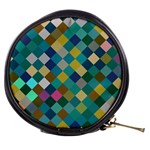 Rhombus pattern in retro colors Mini Makeup Bag Front