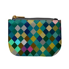 Rhombus Pattern In Retro Colors Mini Coin Purse by LalyLauraFLM