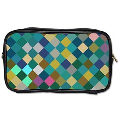 Rhombus Pattern In Retro Colors Toiletries Bag (one Side)