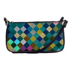 Rhombus Pattern In Retro Colors Shoulder Clutch Bag by LalyLauraFLM