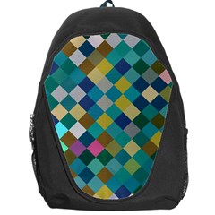 Rhombus Pattern In Retro Colors Backpack Bag