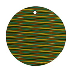 Diagonal Stripes Pattern Ornament (round) by LalyLauraFLM