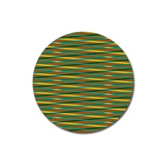 Diagonal Stripes Pattern Magnet 3  (round) by LalyLauraFLM