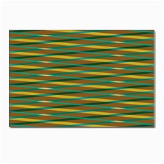 Diagonal Stripes Pattern Postcard 4 x 6  (pkg Of 10) by LalyLauraFLM