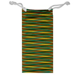 Diagonal Stripes Pattern Jewelry Bag by LalyLauraFLM