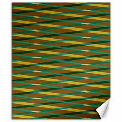 Diagonal Stripes Pattern Canvas 8  X 10 