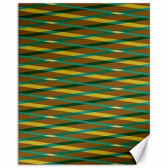 Diagonal Stripes Pattern Canvas 11  X 14 