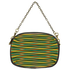 Diagonal Stripes Pattern Chain Purse (two Sides)