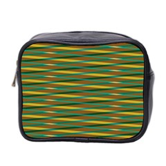 Diagonal Stripes Pattern Mini Toiletries Bag (two Sides)