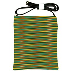 Diagonal Stripes Pattern Shoulder Sling Bag