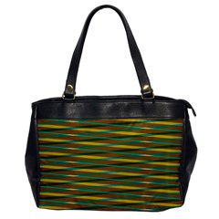 Diagonal Stripes Pattern Oversize Office Handbag