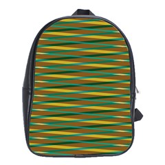 Diagonal Stripes Pattern School Bag (xl)