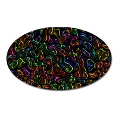 Colorful Transparent Shapes Magnet (oval)