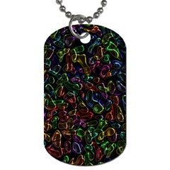 Colorful Transparent Shapes Dog Tag (one Side)