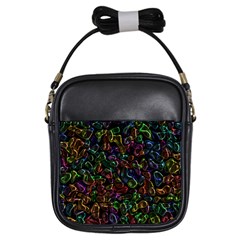 Colorful Transparent Shapes Girls Sling Bag