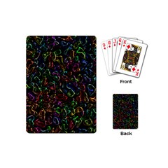 Colorful Transparent Shapes Playing Cards (mini) by LalyLauraFLM