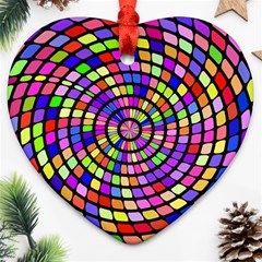 Colorful Whirlpool Ornament (heart) by LalyLauraFLM