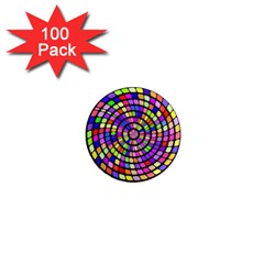 Colorful Whirlpool 1  Mini Magnet (100 Pack) 