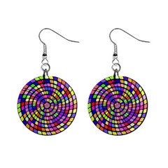 Colorful Whirlpool 1  Button Earrings