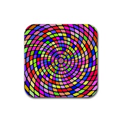 Colorful Whirlpool Rubber Coaster (square)