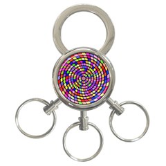 Colorful Whirlpool 3-ring Key Chain