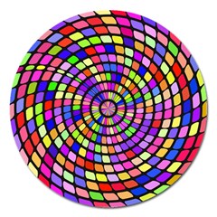 Colorful Whirlpool Magnet 5  (round)