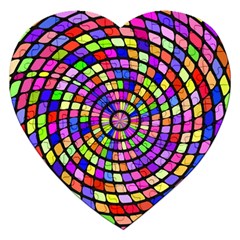 Colorful Whirlpool Jigsaw Puzzle (heart) by LalyLauraFLM