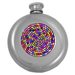 Colorful Whirlpool Hip Flask (5 Oz)