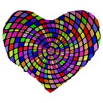 Colorful whirlpool Large 19  Premium Heart Shape Cushion Back