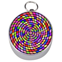 Colorful Whirlpool Silver Compass