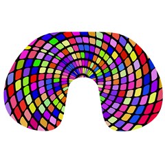 Colorful Whirlpool Travel Neck Pillow by LalyLauraFLM