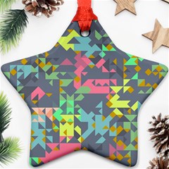 Pastel Scattered Pieces Ornament (star)