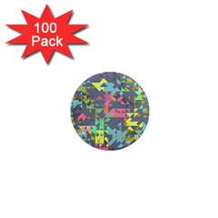 Pastel Scattered Pieces 1  Mini Magnet (100 Pack) 